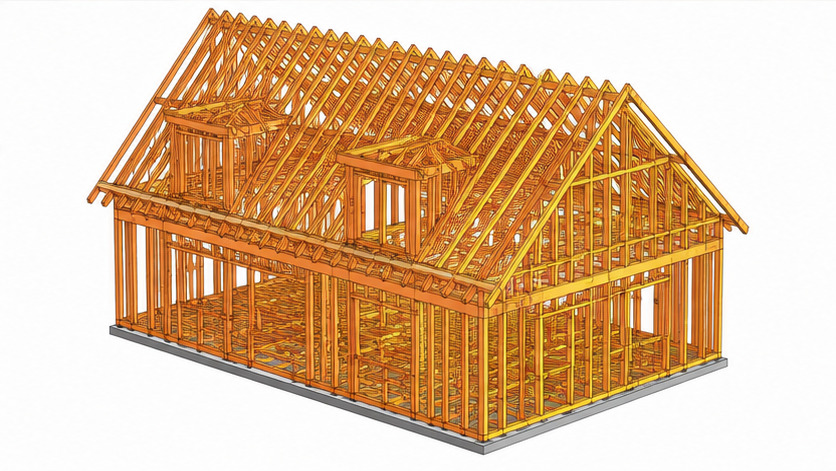 Statiksoftware Modell Holzbau, Dachtragwerk